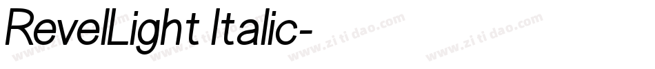 RevelLight Italic字体转换